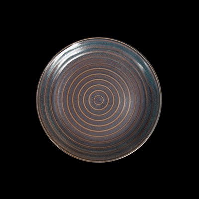 Тарелка мелкая без бортов 9" 225 мм, сине-коричневый «Corone Terra» - фото 107655