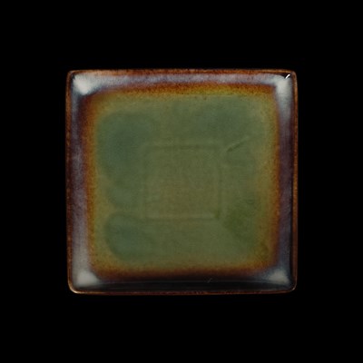 ТАРЕЛКА квадратная 8,25" 212х212мм, синий+зеленый "Corone Verde" - фото 109974