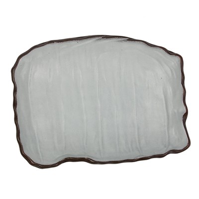 Блюдо/салатник 450мл, 26*20cм, h=4.3cм,серия "White Matt Taiga"  P.L. - фото 20286205