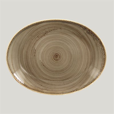 Овальная тарелка RAK Porcelain Twirl Alga 36*27 см 81220458 - фото 23489008