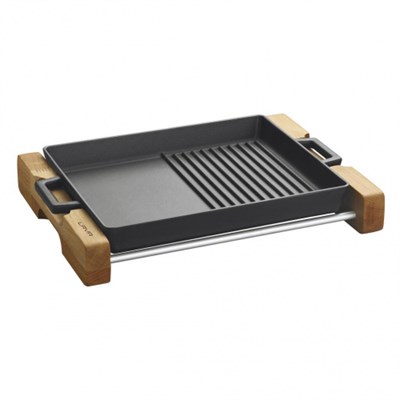 Сковорода для подачи на дерев. подст. 32*26 см гриль прямоуг. чугун LAVA [81249965] ри451 - фото 30623