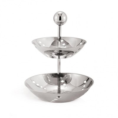 Этажерка 2 яруса, h35 см, d25/31 см, нерж [99000047] ри833 - фото 30648