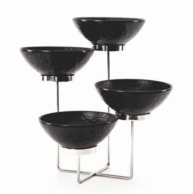 Стойка металлическая для выкладки + четыре салатника, 1 л, h=43см,  P.L.--Hotelware 81240945 - фото 38827546