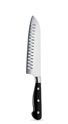 Нож японский Santoku 180/310 мм. с бороздками, кованый Abert 1/12/ 76326 - фото 39481860