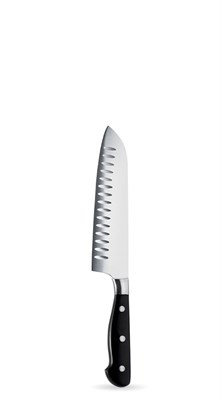 Нож японский Santoku 125/235 мм. с бороздками, кованый Abert 1/12/ 76328 - фото 39481863