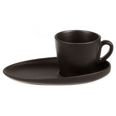 Чашка с блюдцем Black Raw Stellar Espresso 100 мл, P.L. Proff Cuisine 81223143 - фото 40225701