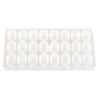 Пластиковая форма "Овал с узором" 24 ячейки 35*21*16 мм, P.L. Proff Cuisine 81270027 - фото 40228746