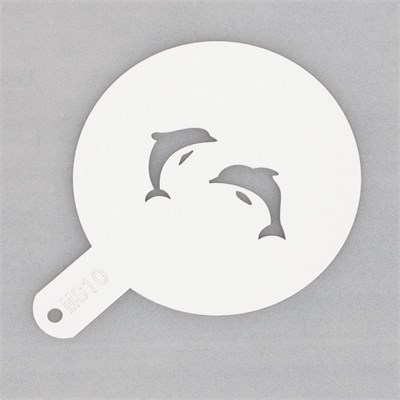 Трафарет пластиковый "Дельфины", d 11 см, P.L. Proff Cuisine 81270048 - фото 40229010