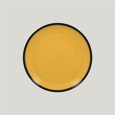 Тарелка круглая RAK Porcelain LEA Yellow 27 см (желтый цвет) 81223398 - фото 40229649