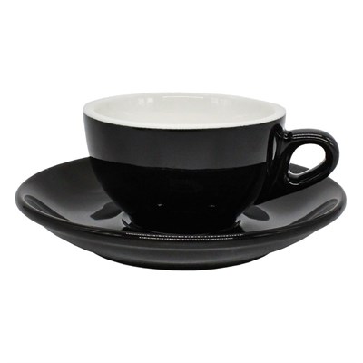 Кофейная пара "Barista" 70 мл.черная.фарфор. P.L. 81272068 - фото 40231597
