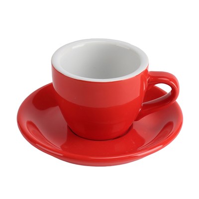 Чашка с блюдцем красная Barista (Бариста) 80 мл, P.L. Proff Cuisine 81220290 - фото 40234107