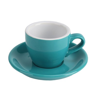 Чашка с блюдцем Barista (Бариста) 80 мл, бирюзовый цвет, P.L. Proff Cuisine 81220293 - фото 40234108