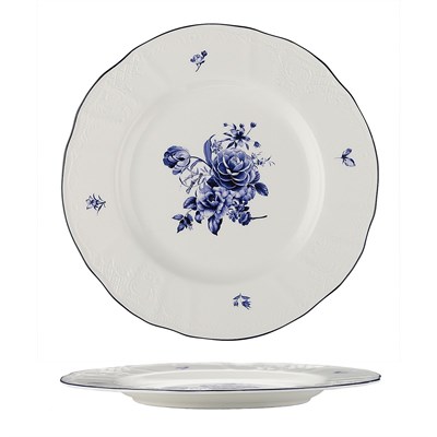 Тарелка десертная 21 см,коллекция "Blue Flower"  P.L. Proff Cuisine 81222026 - фото 40235441