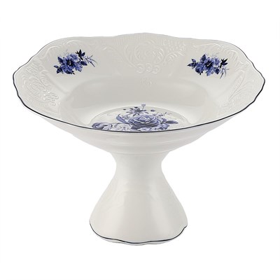 Блюдо на ножке,десертное 31 см,коллекция "Blue Flower"  P.L. Proff Cuisine 81222043 - фото 40235458
