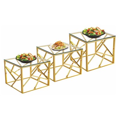 Набор из 3-х подставок для выкладки (35*35*20/35*35*30/35*35*40 см)  P.L.--Hotelware 81240940 - фото 40235995