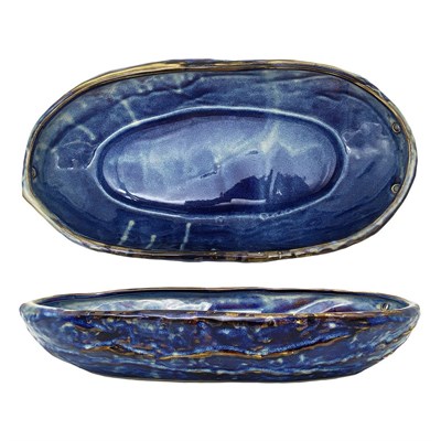 Блюдо 4 л,  45*27 см, фарфор,серия "Aqua Blue",  P.L. - Proff Cuisine 81222084 - фото 40236381