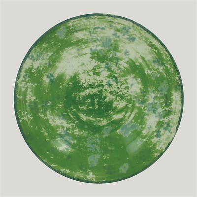 Тарелка RAK Porcelain Peppery Coupe круглая глубокая 1,2 л, d 26 см, зеленый цвет 81220276 - фото 40249130