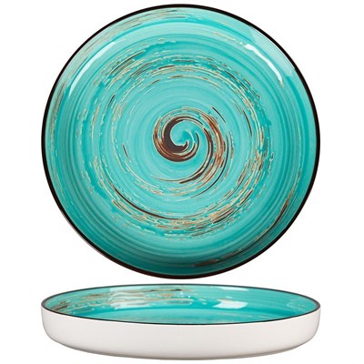 Тарелка с бортом Texture Light Cyan Circular 23 см, h 3 см, P.L. Proff Cuisine 70001279 - фото 40253125