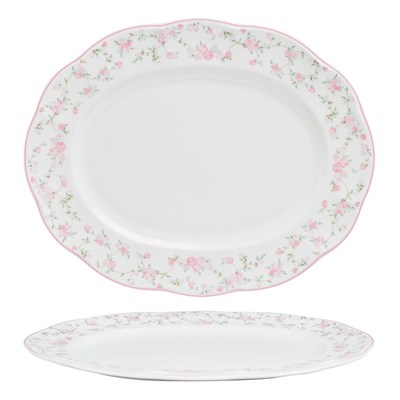 Блюдо овальное 34*27 cм,фарфор "NOBLE" серия "Retro Ritz-La Vie En Rose" 81229636 - фото 40256466