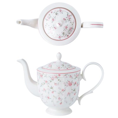 Чайник 900 мл,фарфор "NOBLE" серия "Retro Ritz-La Vie En Rose" 81229644 - фото 40256472