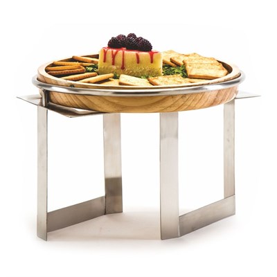 Стойка металлическая для выкладки + блюдо из бука,32*32*23 см,  P.L.--Hotelware 81240970 - фото 40259184
