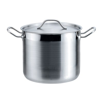 Кастрюля EcoLine с крышкой 9 л, d 24 см, h 20 см, сталь 18/0, P.L. Proff Cuisine 81200003 - фото 40263411