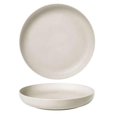 Тарелка с бортом d=25 cм, h=4.5см, фарфор "NOBLE" серия "Fine Plus-Light Grey" 81229590 - фото 40280260