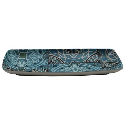Блюдо,поднос меламиновый 29.4*14.1*2.7 см, Damask Blue,  P.L. 81290124 - фото 40290379