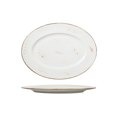 Блюдо овальное 36*26,5 см, фарфор "NOBLE" серия "Grace" 81221676 - фото 40316034