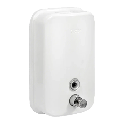 Дозатор для жидкого мыла из нержавеющей стали PUFF-8615W, белый, 1000 мл, порошковое окрашивание рук086 - фото 40353103