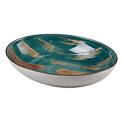 Салатник Texture Dark Green Lines 16*25*6,3 см 700 мл, P.L. Proff Cuisine 81223435 - фото 40369399