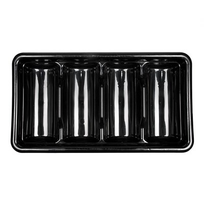 Подставка для столовых приборов 4 отделения,  пластик, P.L. Proff Cuisine 92001001 - фото 40377700