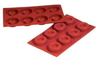 Форма силиконовая P.L. Proff Cuisine "Саварин" 8 ячеек d 65 мм, h 20 мм (30*17,5 см) 81200415 - фото 40831296