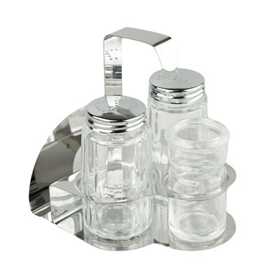 Набор д/специй 3предм.+салфетница "Скоба" P.L. 95001190 - фото 40836282