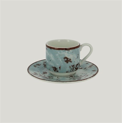 Блюдце RAK Porcelain Peppery для чашки 13 см, h 1,7 см, голубой цвет 81220613 - фото 40869059