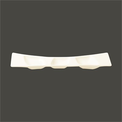 Тарелка RAK Porcelain Mazza прямоугольная, 3 секции, 32*9,5 см 81220692 - фото 40935215