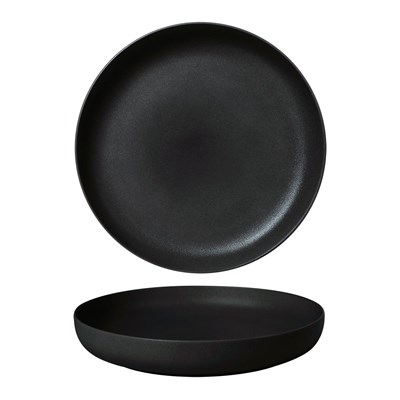 Тарелка с бортом d=25.5 cм,фарфор "NOBLE" серия "Fine Plus-Black Sand" 81222210 - фото 40958718