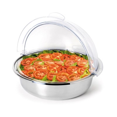Поднос с пластиковой крышкой d 30 см, металл, P.L. Proff Cuisine 92001026 - фото 40964324