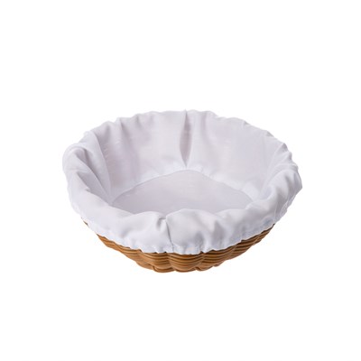 Чехол для корзинки пластиковой круглой габардин белый чдх14