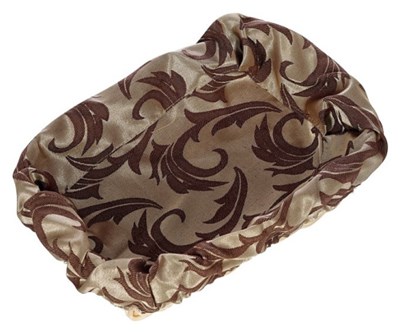 Чехол для корзинки кт1915 прямоугольный МАТИ коричневая с золотом перья чдх040