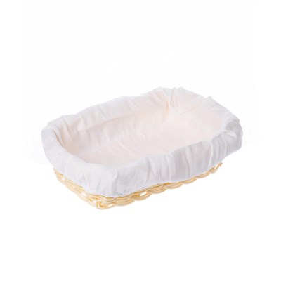 Чехол для корзинки пластиковой прямоугольной бязь белый чдх6