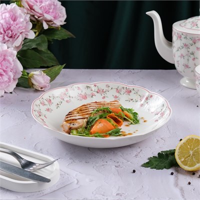 Салатник d=26 cм, 1100 мл, фарфор "NOBLE" серия "Retro Ritz-La Vie En Rose" 81229648 - фото 41714857