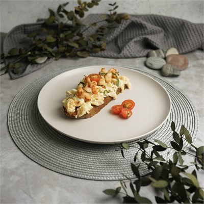 Тарелка с бортом d=25,5 cм,фарфор "NOBLE" серия "Fine Plus-Light Grey" 81229584 - фото 41738307