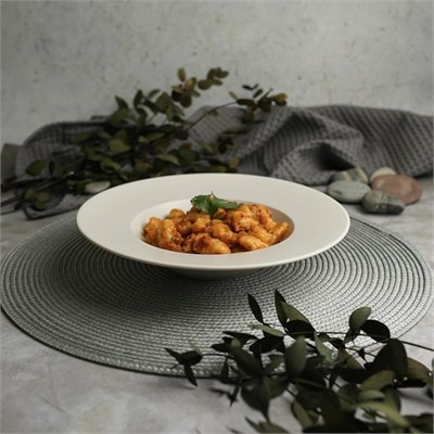 Тарелка глубокая d=23 cм, 300мл, фарфор "NOBLE" серия "Fine Plus-Light Grey" 81229586 - фото 41738309