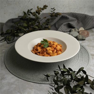 Тарелка глубокая d=27 cм, 450 мл, фарфор "NOBLE" серия "Fine Plus-Light Grey" 81229587 - фото 41738310