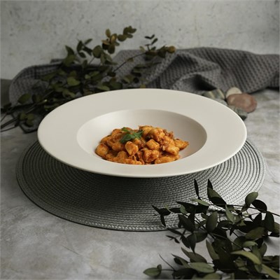 Тарелка глубокая d=30 cм, 700 мл, фарфор "NOBLE" серия "Fine Plus-Light Grey" 81229588 - фото 41738311