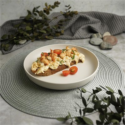 Тарелка с бортом d=21.5 cм, h=3.5см, фарфор "NOBLE" серия "Fine Plus-Light Grey" 81229589 - фото 41738312
