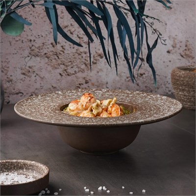 Тарелка для пасты/супа 350 мл, 23*6,5 см, Brown Taiga Untouched, P.L. Proff Cuisine 81223237 - фото 41742467