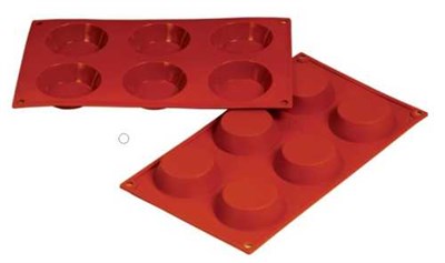 Форма силиконовая P.L. Proff Cuisine "Тарталетка" 6 ячеек d 70 мм, h 20 мм (30*17,5 см) 81200420 - фото 41772409