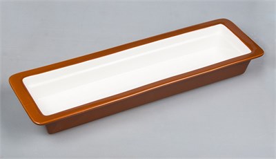 Гастроемкость 2/4-65 (52.5*16*6,5 см), коричневый борт, фарфор, P.L. Proff Cuisine 81243099 - фото 41775460